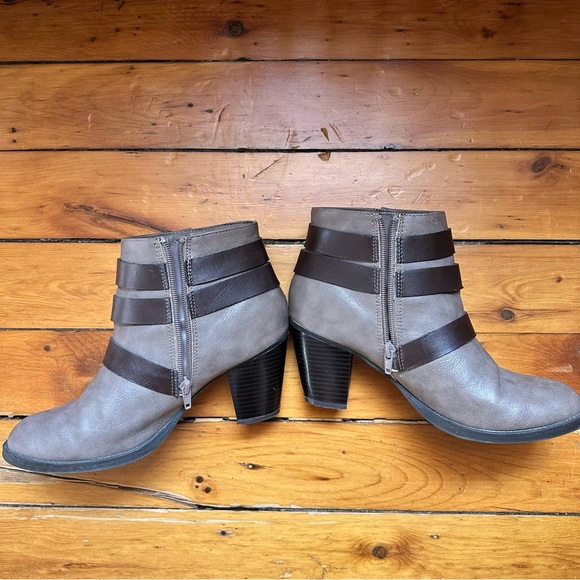 Rampage Faux Leather Vinci Ankle Booties Taupe Brown Fall Boots Size 9 - Picture 10 of 10